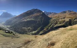 Bild 2: Chalet Adlernest und sein Blick auf eine der schönsten Aussicht in die Alpen : Dent-Blanche und Arolla