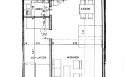 Bild 20: Der Grundriss der sehr  grosszügigen Wohnung. Die Wohnfläche beträgt 75 Quadratmeter.